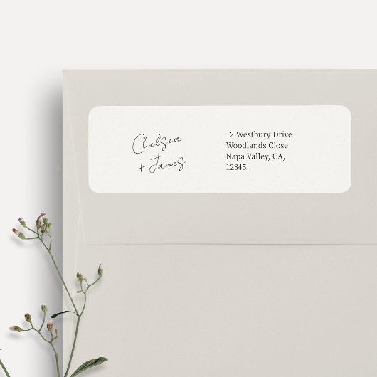Ivoor | Script Welcome Wedding Address Etiket