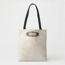 Ivoor Sieraard Vintage Scroll Persoonlijke Boodsch Tote Bag