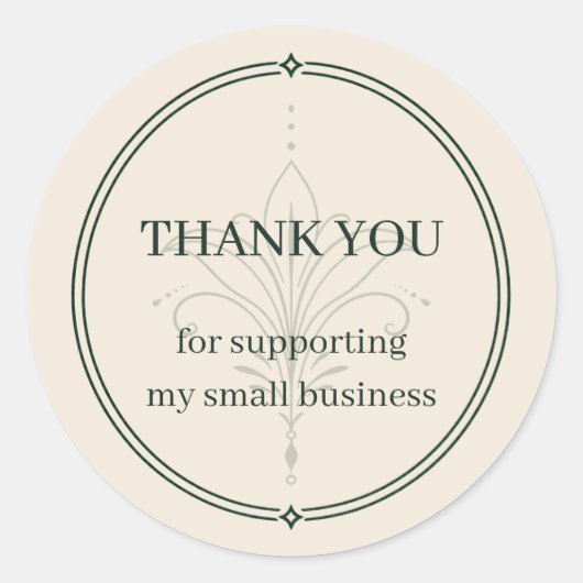 Ivoor Small Business Bedankt Sticker (Voorkant)
