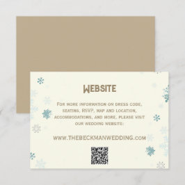 Ivoor Sneeuwvlok Details Winter Wonderland Bruilof Informatiekaartje