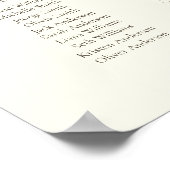 Ivoor & Taupe Kleurenscript 15 tafel Zitkaarten Poster (Hoek)