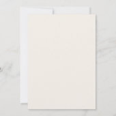 Ivoor taupe krans monogram eenvoudige trouw kaart (Achterkant)