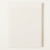 Ivoor taupe monogram huwelijksfeest planner (Achterkant)