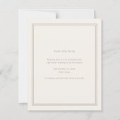 Ivoor taupe monogram krans verjaardag save the dat (Achterkant)