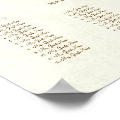 Ivoor  Tortelduifjes Gele bloei 12 Tafels Poster (Hoek)