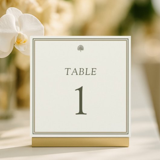 Ivoor Tropische Palm Trouwtafel Nummers 1-99 Kaart