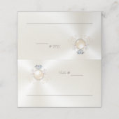 Ivoor Trouwtafel Nummers en Plaats Kaarten Combo Plaatskaartje (Buitenkant ongevouwen)