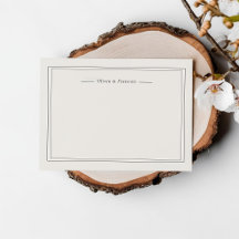 Ivoor Twee Namen Minimalistische Koppel Briefpapie