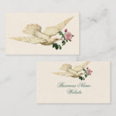 Ivoor van Vintage Dove en Roos Visitekaartje (Voorkant / Achterkant)