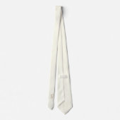 ivoor vaste kleur, monogrammen stropdas (Achterkant)