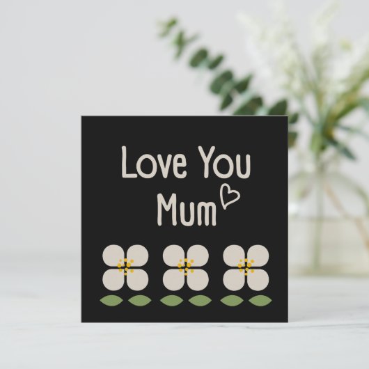 IVOOR VINES - Moederdag Floral Invitation Kaart (Staand voorkant)