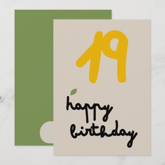 IVOOR VINES - Verjaardag Bloemenuitnodiging Kaart (Voorkant / Achterkant)