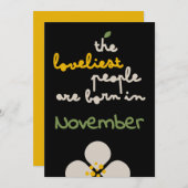 IVOOR VINES - Verjaardag Bloemenuitnodiging Kaart (Voorkant / Achterkant)