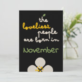 IVOOR VINES - Verjaardag Bloemenuitnodiging Kaart (Staand voorkant)