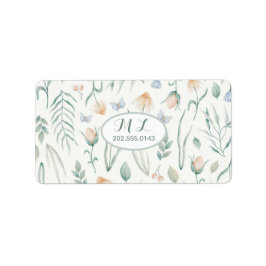Ivoor Vintage Cottagecore Botanische Weide Custom Etiket