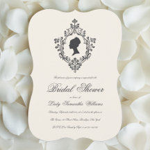 Ivoor Vintage Regency Dame in Wapen Bridal Shower