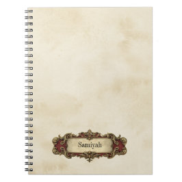 Ivoor Vintage Sierlijke Rol Vormgeving Gepersonali Notitieboek