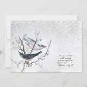 Ivoor  vogelkooien Tortelduifjes Kaart (Achterkant)