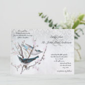 Ivoor  vogelkooien Tortelduifjes Kaart (Staand voorkant)