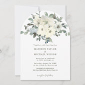 Ivoor Waterverf Bloemenboog bruiloft Kaart (Voorkant)