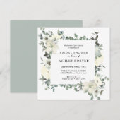 Ivoor Waterverf | Floral Eucalyptus Vrijgezellenfe Kaart (Voorkant / Achterkant)