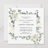 Ivoor Waterverf | Floral Eucalyptus Vrijgezellenfe Kaart (Voorkant)