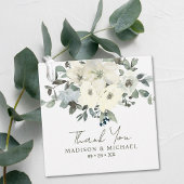 Ivoor Waterverf Floral Sage Green Wedding Bedankjes Labels