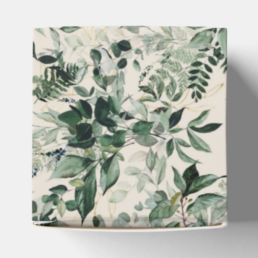 Ivoor waterverf groen Vrijgezellenfeest Bedankdoosjes (Bovenkant)