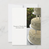 Ivoor Wedding Cake uitnodiging (Achterkant)