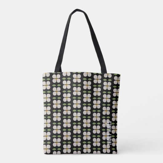 IVOOR WIJNSTOKKEN - Schattigee Floral Print Canvas Tote Bag (Achterkant)