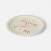 Ivoor Wild One First Birthday Papieren Bordje (Gekanteld)