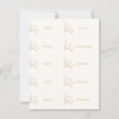 Ivoor | Wildflower Wedding Escort Plaats Naam Notitiekaartje (Voorkant)