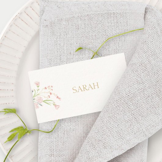 Ivoor | Wildflower Wedding Escort Plaats Naam Notitiekaartje