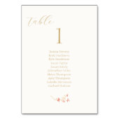 Ivoor | Wildflower Wedding GuestList Tafelnummer (Voorkant)
