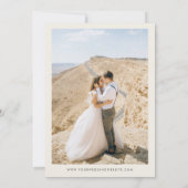 Ivoor Wildflowers Lijst en foto delicate bruiloft Kaart (Achterkant)