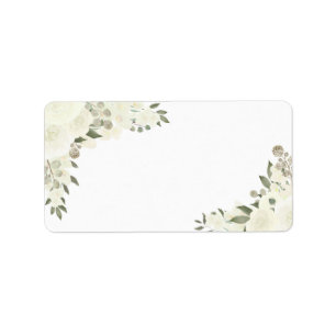 Ivoor Wit Boho Blank DIY Print Bruiloft Adres Etiket