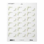 Ivoor Wit Boho Blank DIY Print Bruiloft Adres Etiket (Full Sheet)