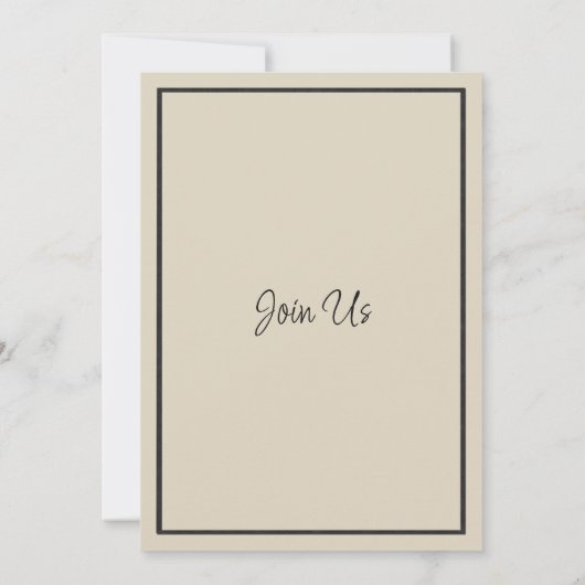 Ivoor wit bruin zwart wilde bloem winter Bruiloft Kaart (Achterkant)