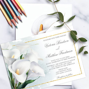 Ivoor wit Calla Lily bruiloft Kaart