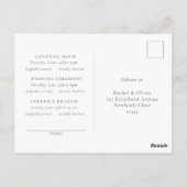 Ivoor & Wit | Chic Huwelijk RSVP Reactie Briefkaart (Achterkant)