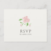 Ivoor & Wit | Chic Huwelijk RSVP Reactie Briefkaart (Voorkant)