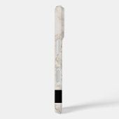 Ivoor Wit Gepolijst Marmeren Steen met Naam Case-Mate iPhone Case (Achterkant / Rechts)