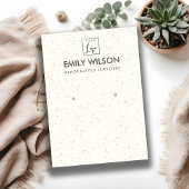 IVOOR WIT KERAMISCHE TEXTUUR OORBEL DISPLAY LOGO VISITEKAARTJE