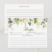 Ivoor Wit Rozen Bloemen Vrijgezellenfeest Recept K Briefkaart (Voorkant / Achterkant)