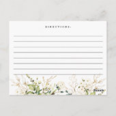 Ivoor Wit Rozen Bloemen Vrijgezellenfeest Recept K Briefkaart (Achterkant)