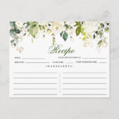 Ivoor Wit Rozen Bloemen Vrijgezellenfeest Recept K Briefkaart (Voorkant)