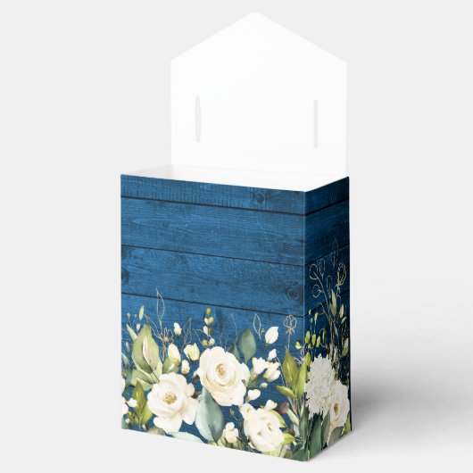 Ivoor Wit Rozen Groen Bloemen Gift Bruiloft Fa Bedankdoosjes (Geopend)