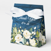 Ivoor Wit Rozen Groen Bloemen Gift Bruiloft Fa Bedankdoosjes (Voorkant Zijde)