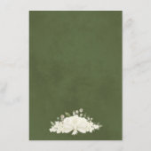 Ivoor wit rozen rustieke boho chique bruiloft deta informatiekaartje (Achterkant)