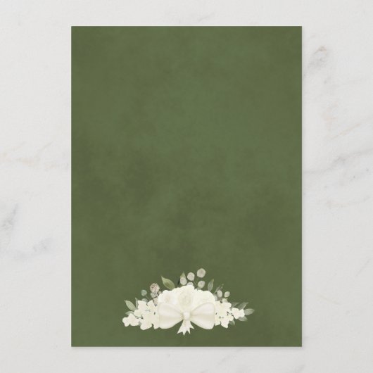 Ivoor wit rozen rustieke boho chique bruiloft deta informatiekaartje (Achterkant)